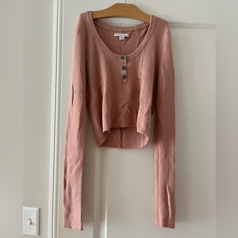 Long sleeve salmon top